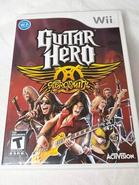 Nintendo Wii Guitar Hero Aerosmith Game Complete In Box CIB Activision 2008